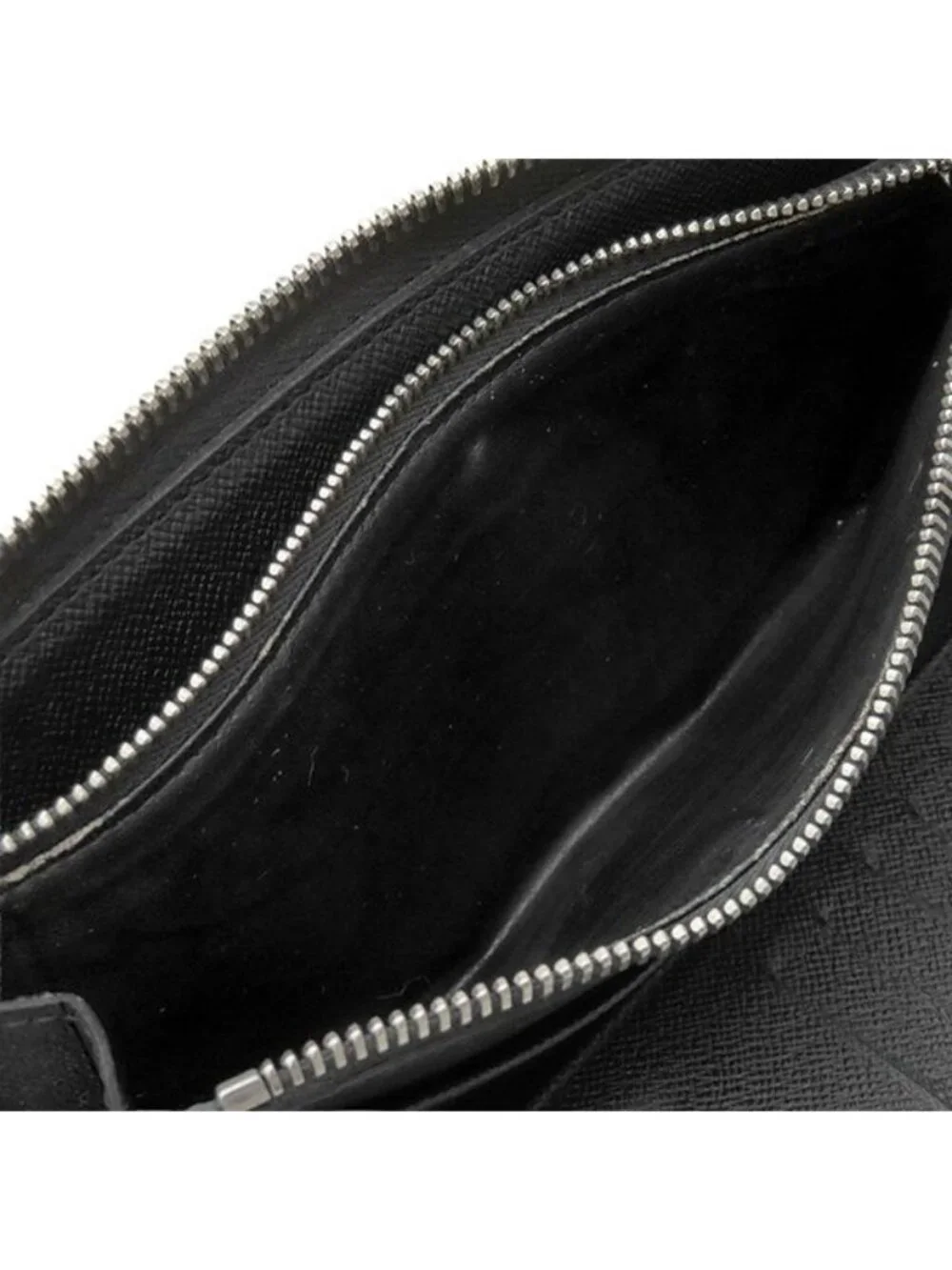 Louis Vuitton Wallet Zippy Vertical Damier Graphite Canvas Silver Zip Around